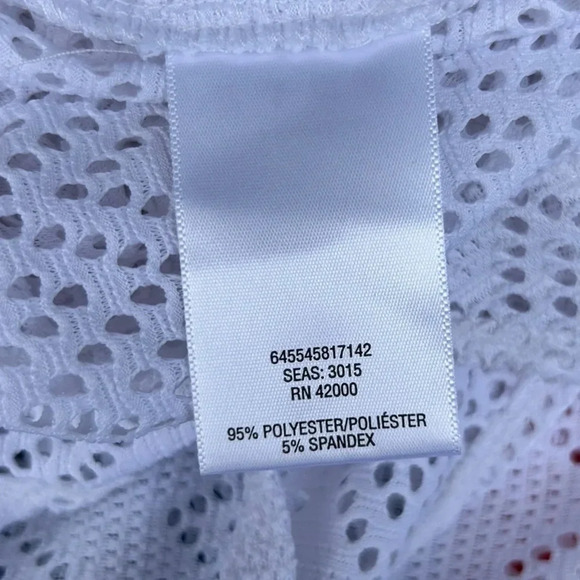 Joe Boxer Women’s Swimsuit Beach Cinch Waist Coverup Mesh Romper White Size XL - Picture 4 of 6